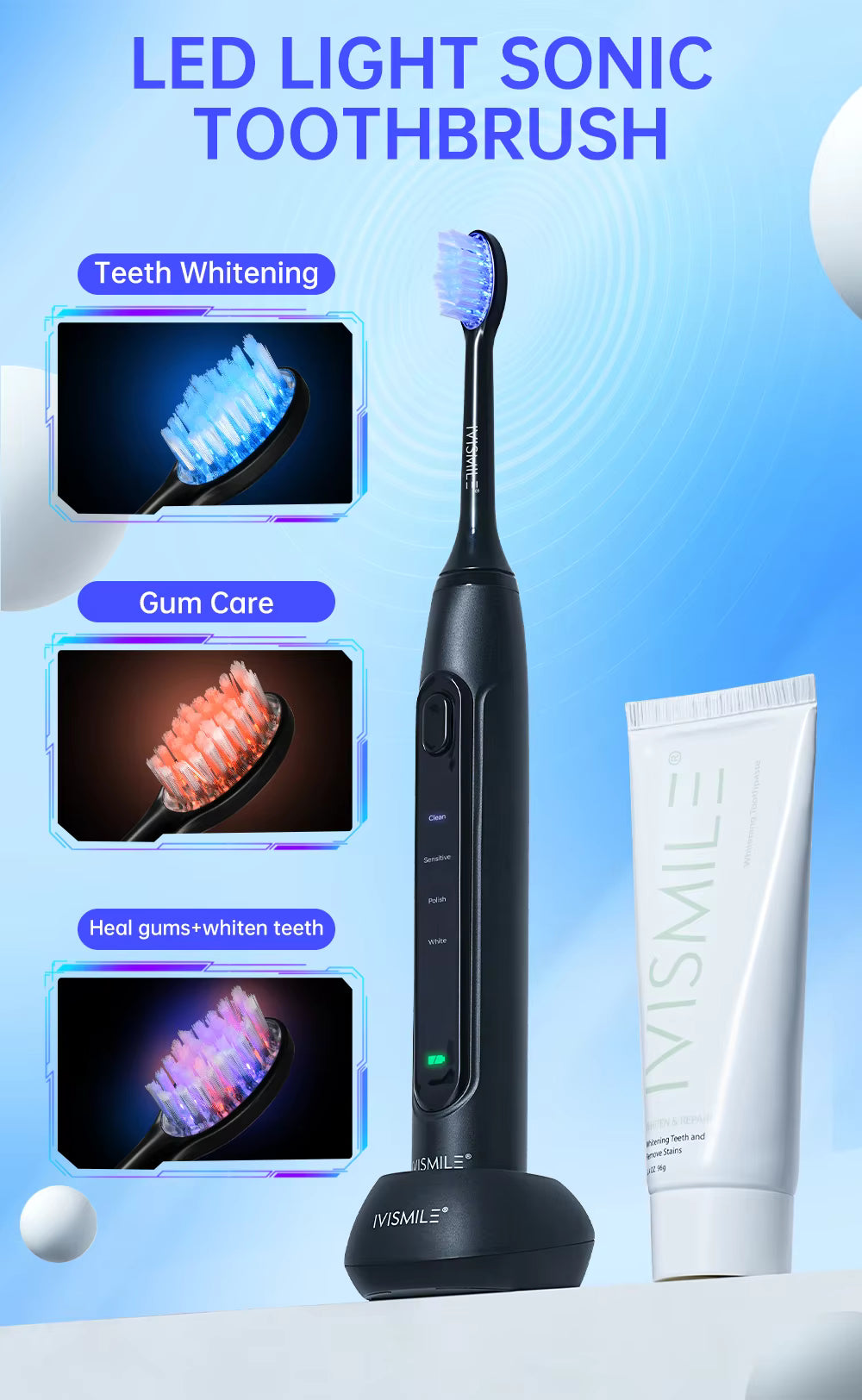 Cleaning and Whitening Tooth Brush